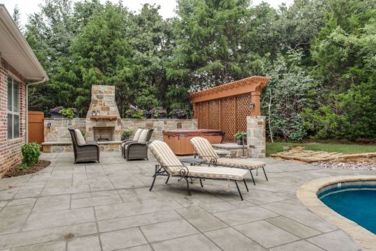 Outdoor concrete stamps