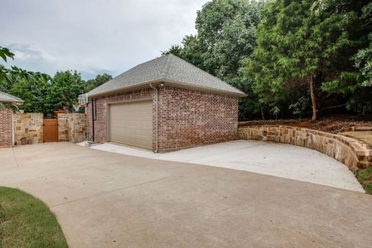 Brick wall garage