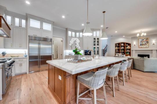 kitchen remodel with marble countertops
