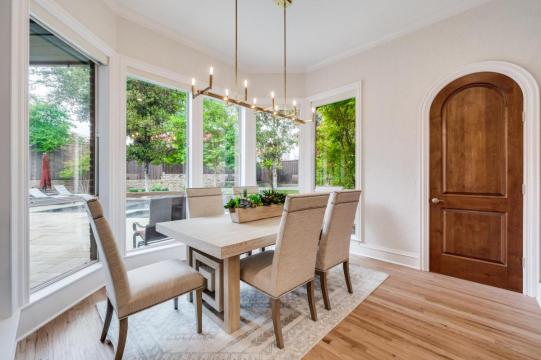 dining room with wooden floor