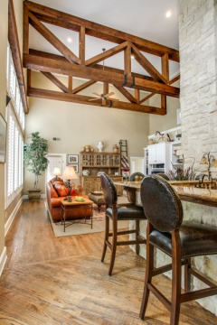 rough cedar ceiling beam trusses