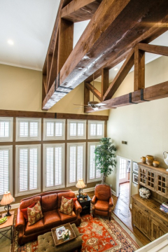 rough cedar ceiling beam trusses