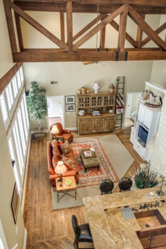 rough cedar ceiling beam trusses