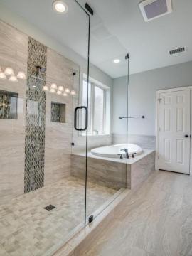 bathroom remodel with walk in shower