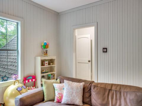 decorative white living room wall