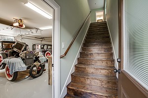 Upgrade Your Garage - Wooden staircase to space above garage