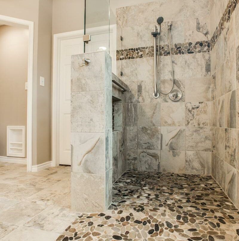 Gorgeous, Walk-in Shower Bathroom Remodel