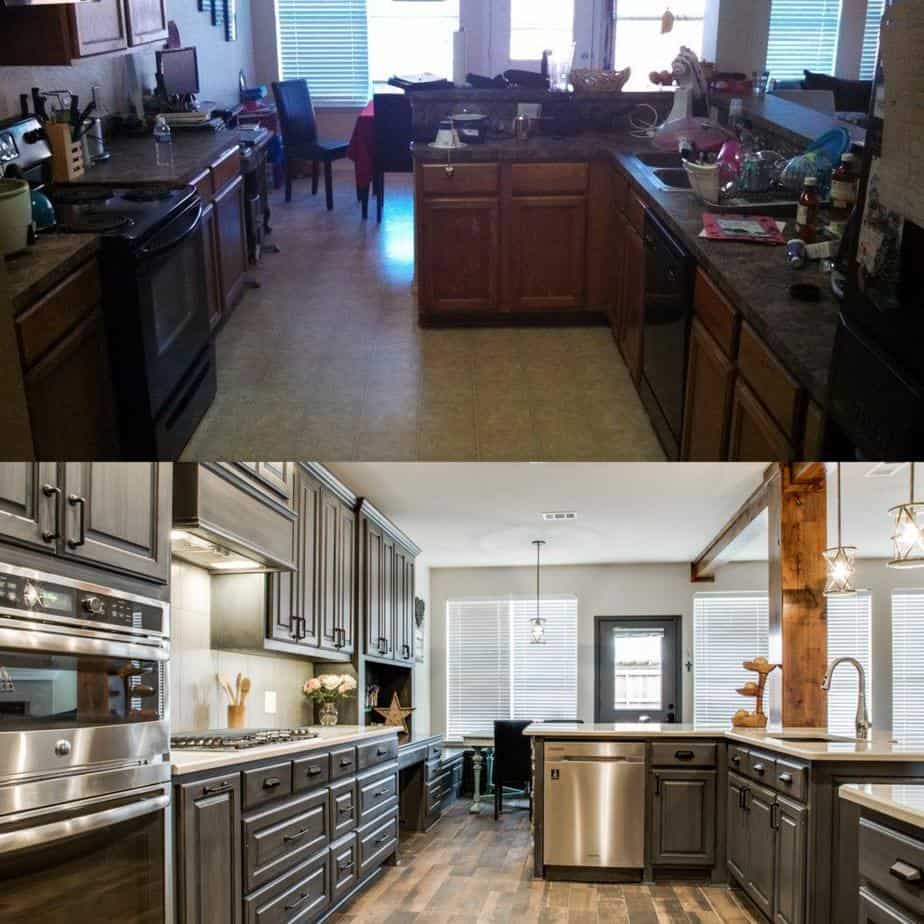 choosing a contractor - renovated kitchen before and after photo