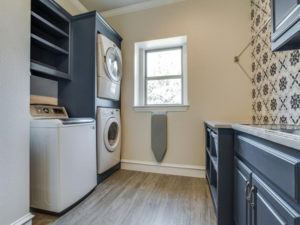 small spaces - laundry room with innovative storage and design