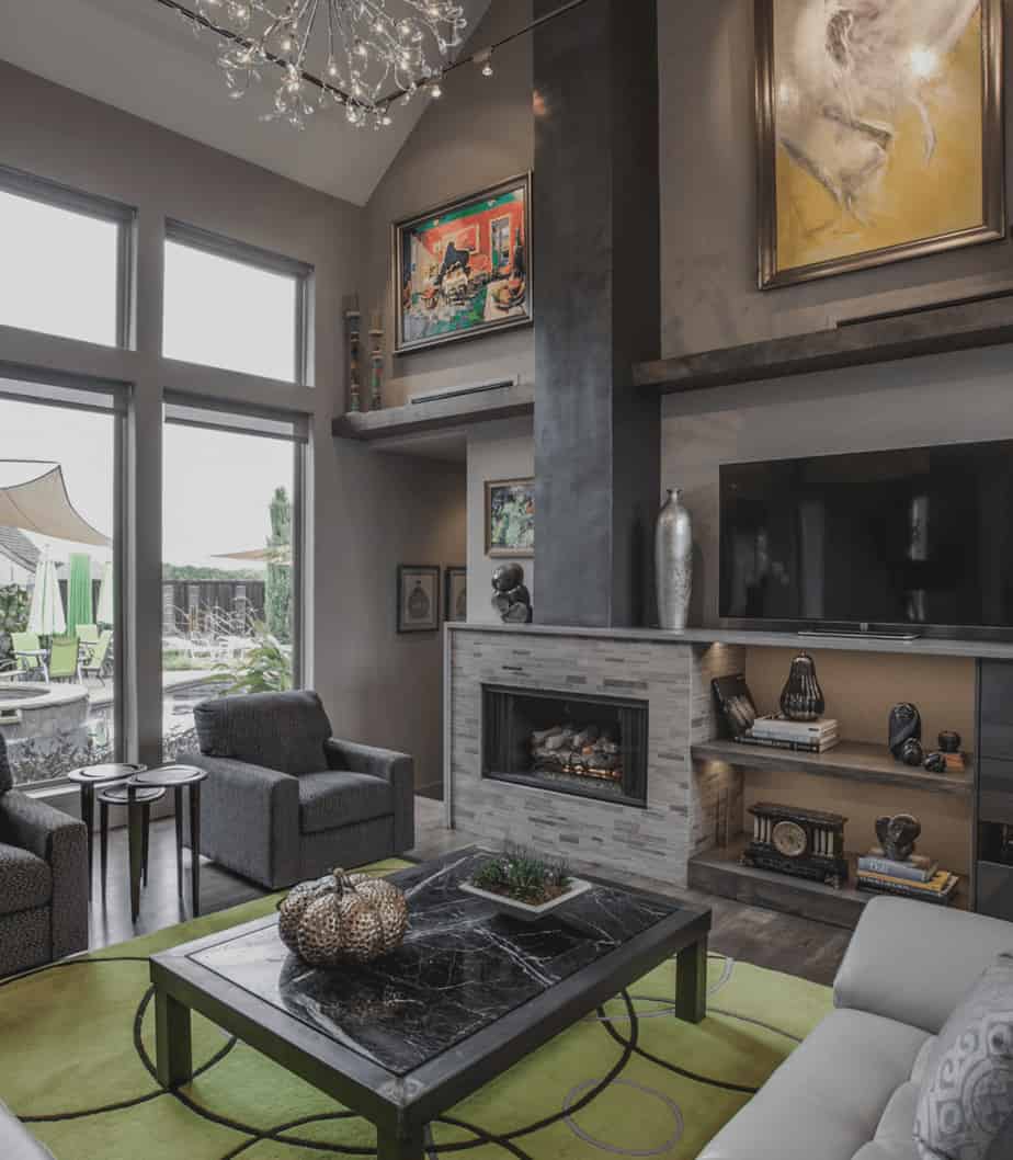 contemporary fireplace
