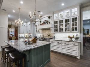 kitchen remodel - luxury kitchen with glass cabinet doors