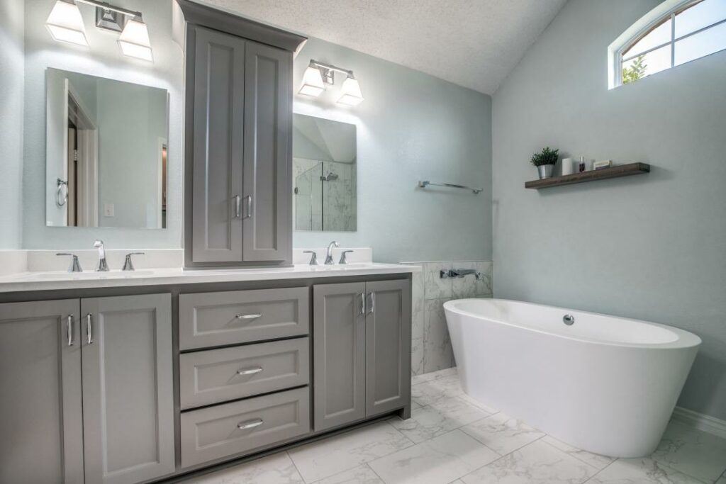 Custom Cabinetry - Modern Bathroom Renovation - How to Choose the Right Materials for Your Bathroom Remodel
