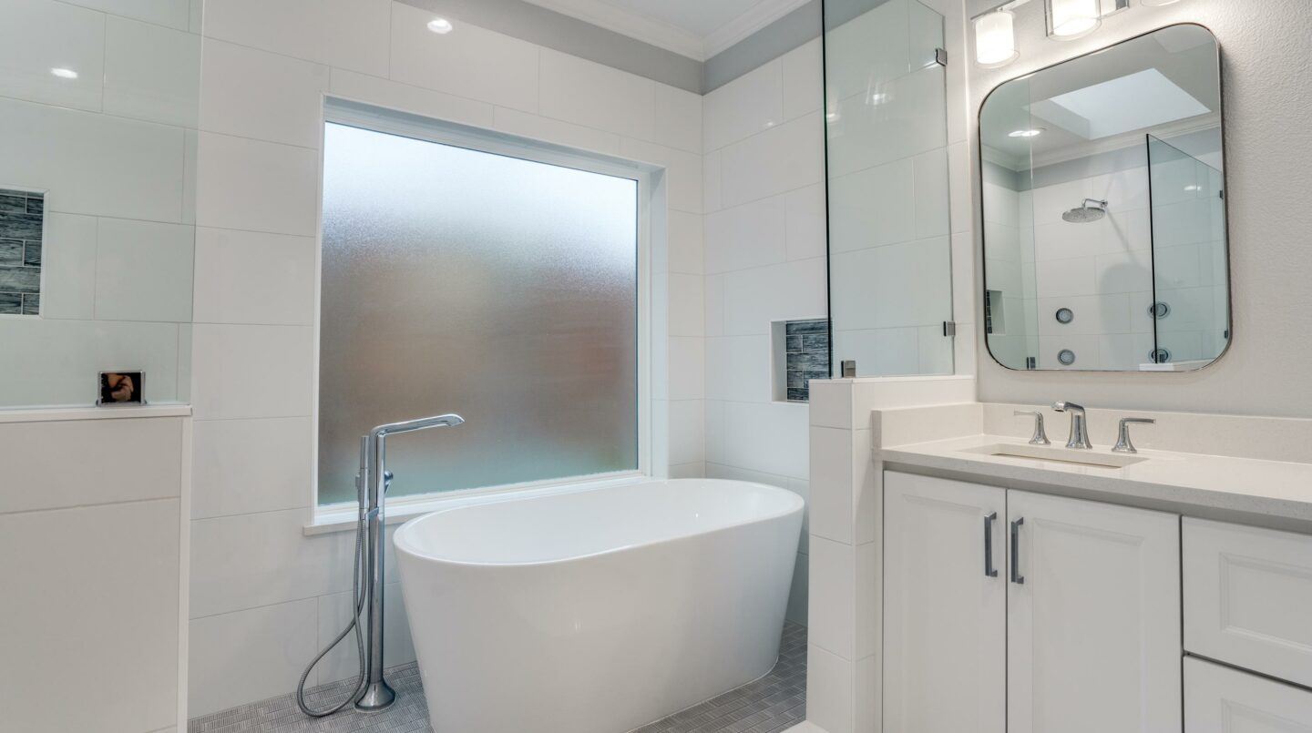 modern bathroom remodel in dallas, tx