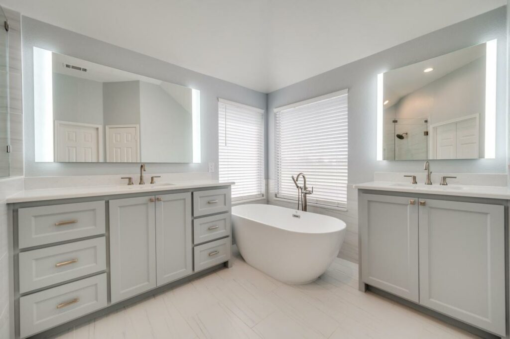 Blend function and luxury in bathroom remodel