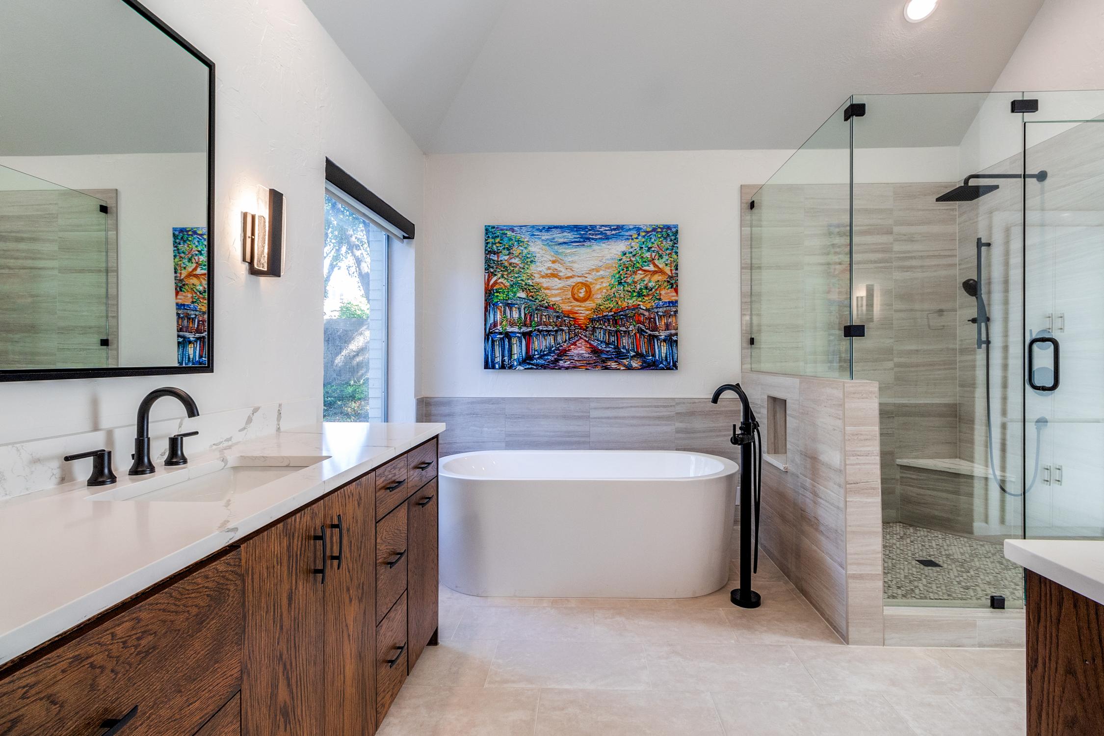 Modern Bathroom Remodeling by DFW Improved in Highland Park TX