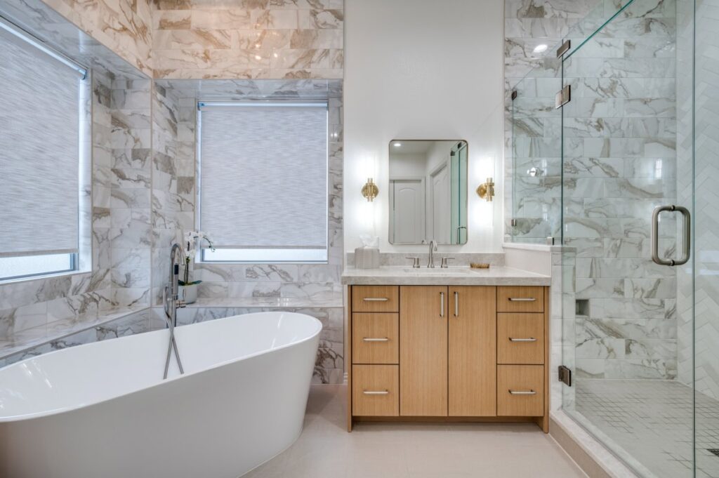 primary bathroom renovation in dfw
