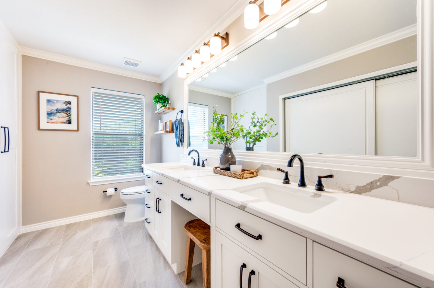 modern bathroom remodel in carrollton texas