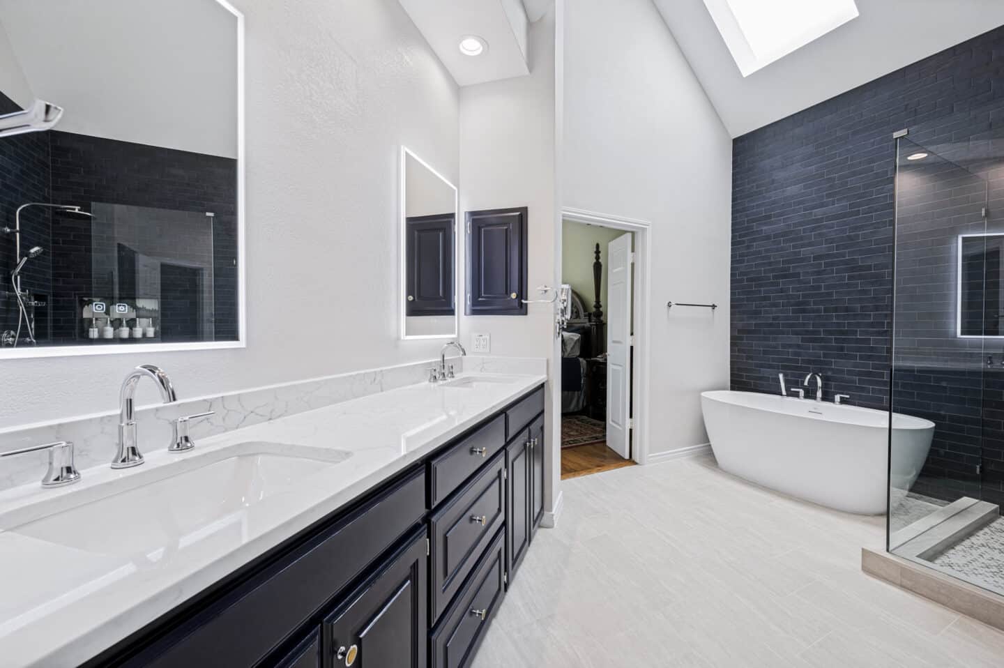 modern bathroom remodel in irving texas